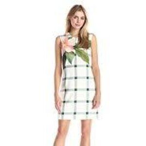 Ted Baker Nayeli Secret Trellis Check Tunic In White Size 1